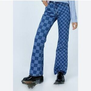 Princess Polly Checker board lounge denim jeans